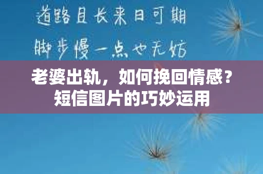 老婆出轨，如何挽回情感？短信图片的巧妙运用