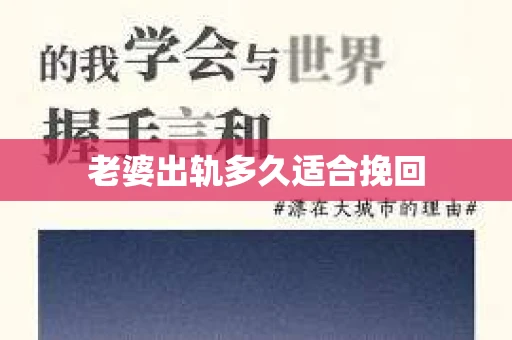 老婆出轨多久适合挽回