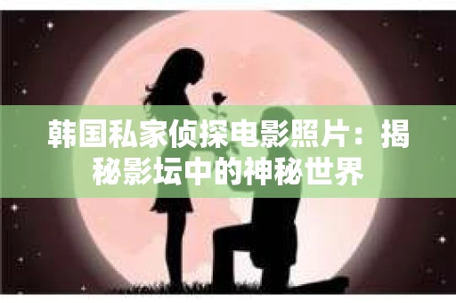 韩国私家侦探电影照片：揭秘影坛中的神秘世界