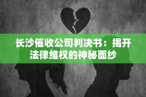 长沙催收公司判决书：揭开法律维权的神秘面纱