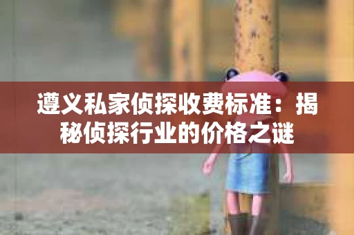 遵义私家侦探收费标准：揭秘侦探行业的价格之谜