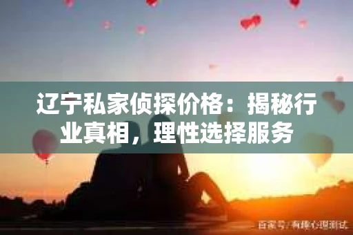 辽宁私家侦探价格：揭秘行业真相，理性选择服务