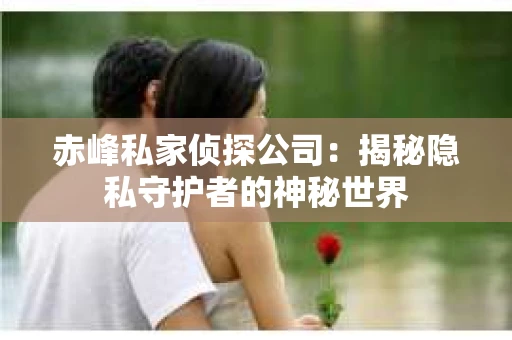 赤峰私家侦探公司：揭秘隐私守护者的神秘世界