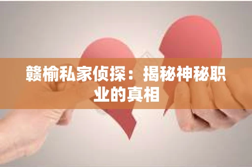 赣榆私家侦探：揭秘神秘职业的真相