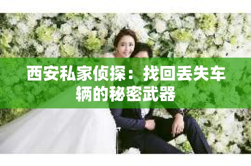 西安私家侦探:找回丢失车辆的秘密武器 西安私家侦探:找回丢失车辆的秘密武器