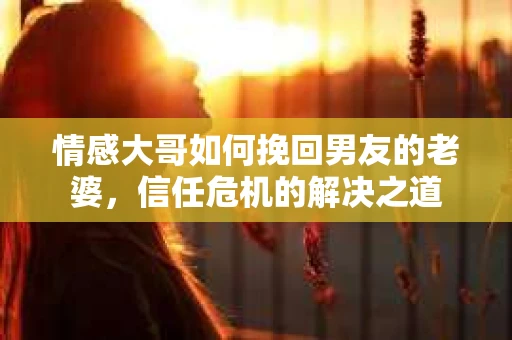 情感大哥如何挽回男友的老婆，信任危机的解决之道