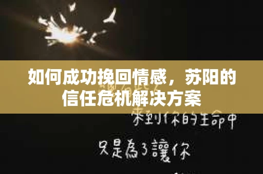 如何成功挽回情感，苏阳的信任危机解决方案